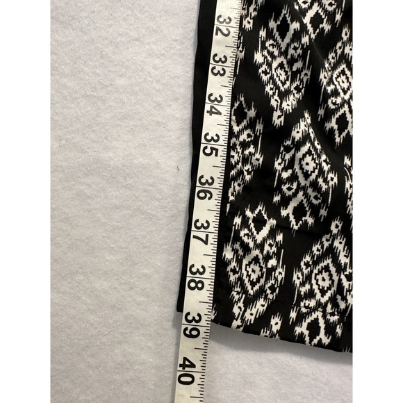 Truth Womens Pull On Tapered Pants Womens M Black White Aztec Draw String Lounge - Picture 8 of 8
